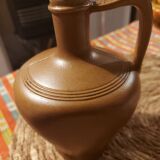 Brown stoneware carafe or pitcher