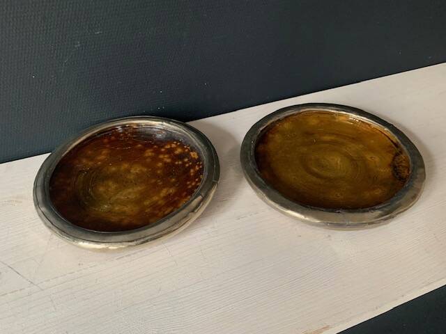 2 handmade tamegroute dishes, Morocco