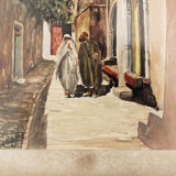 Orientalist watercolor signed, 1947