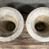 Pair of large Medici vases in reconstituted stone, early 20th century