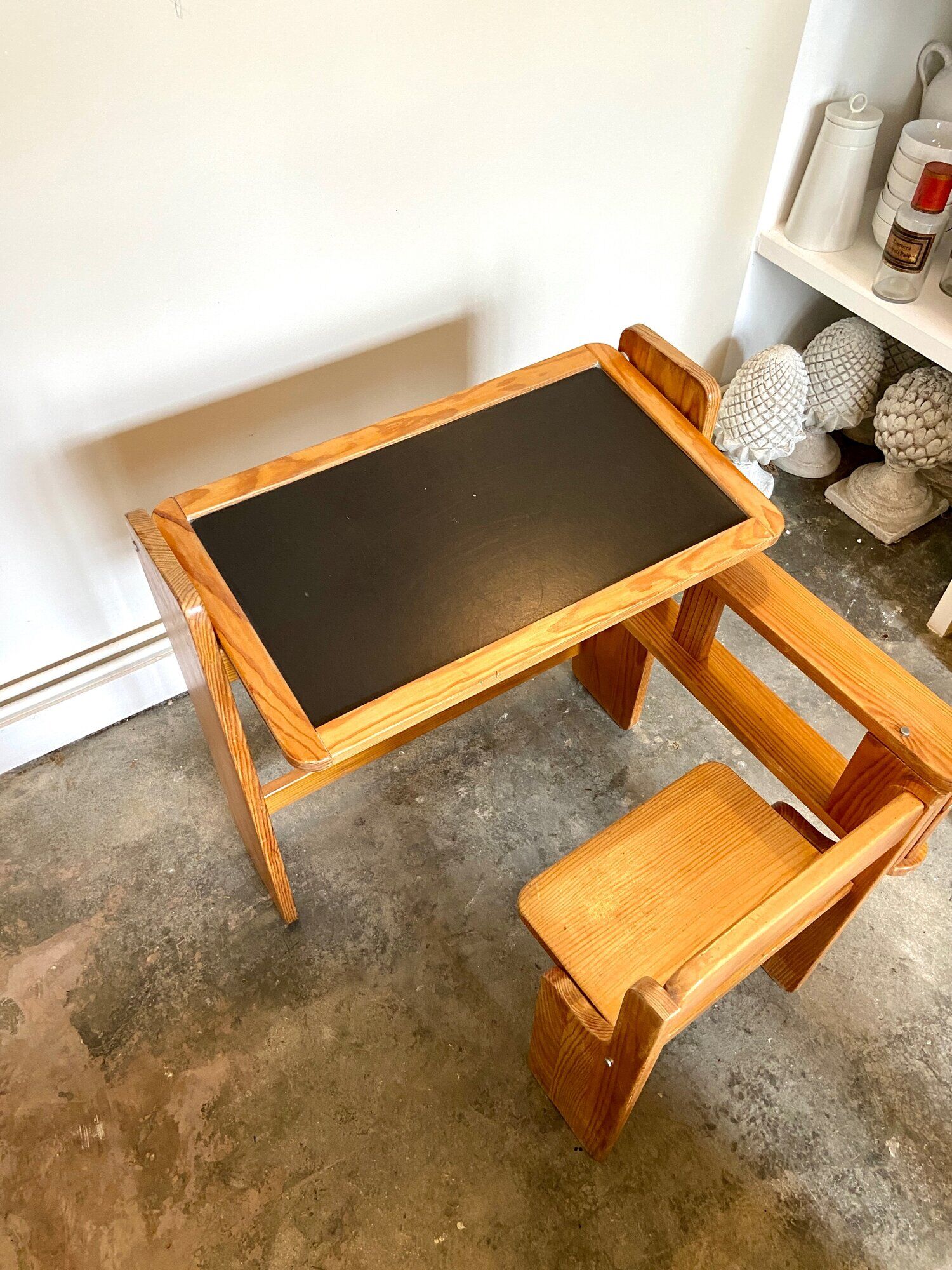 Bureau modulable Trama pour enfant en bois clair