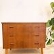 Small vintage Scandinavian chest of drawers in teak – 1960s