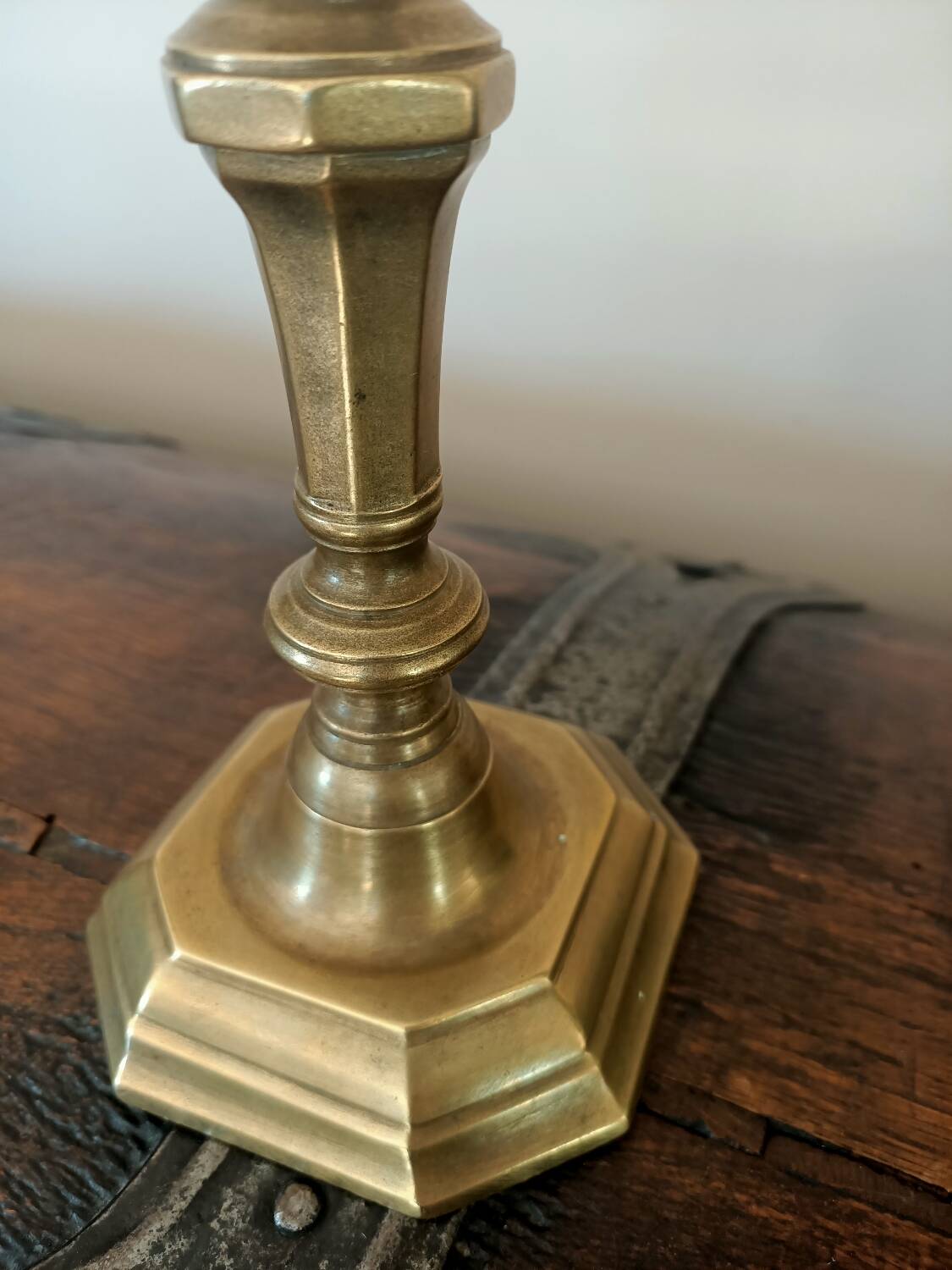 Antique bronze candlestick