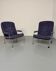 Pair of lounge chairs on wheels, Scandinavian design by Bruno Mathsson.