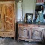 Old Bressane wardrobe in walnut and beech