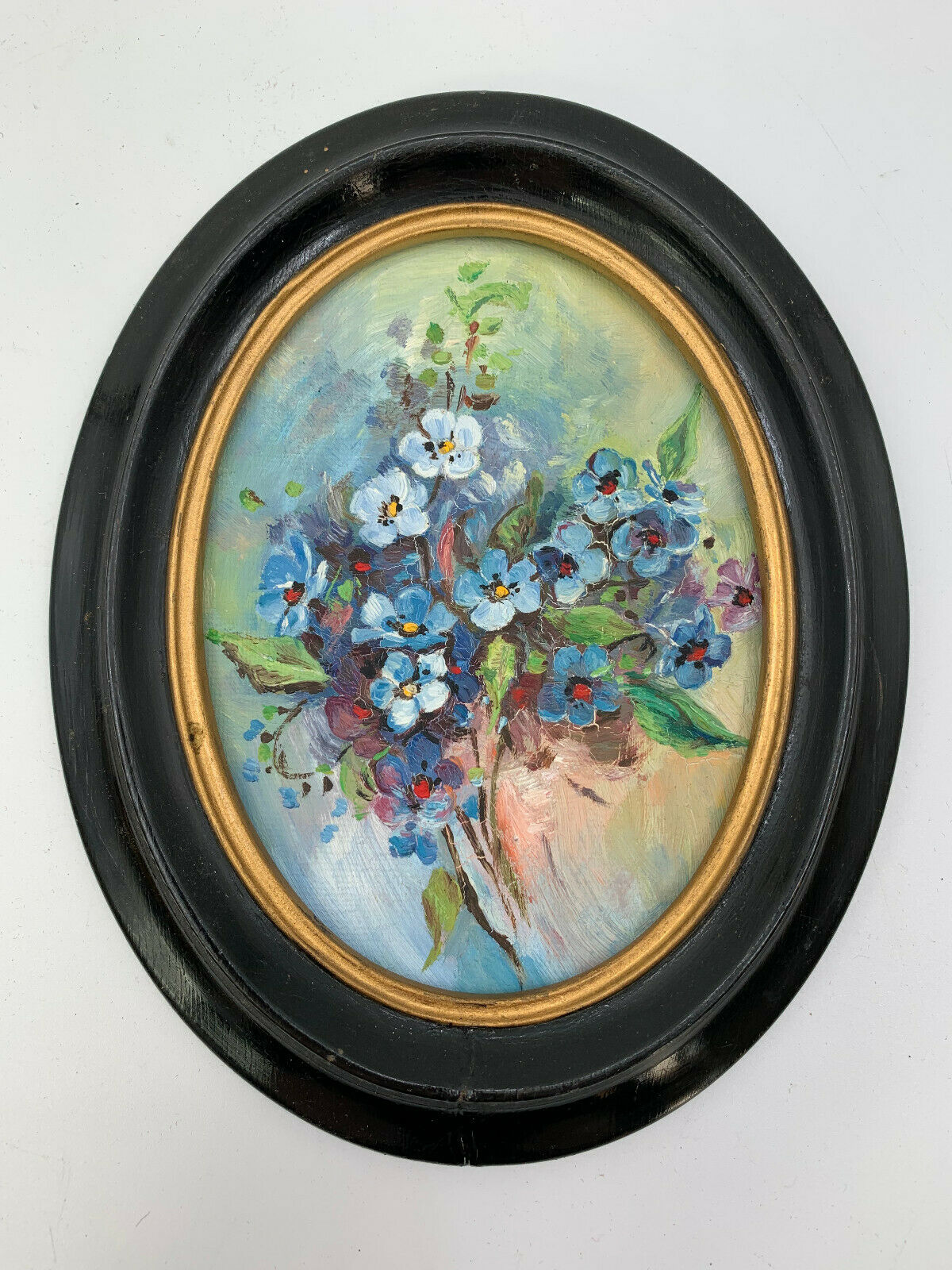 Lot miniature paintings floral decoration 1920