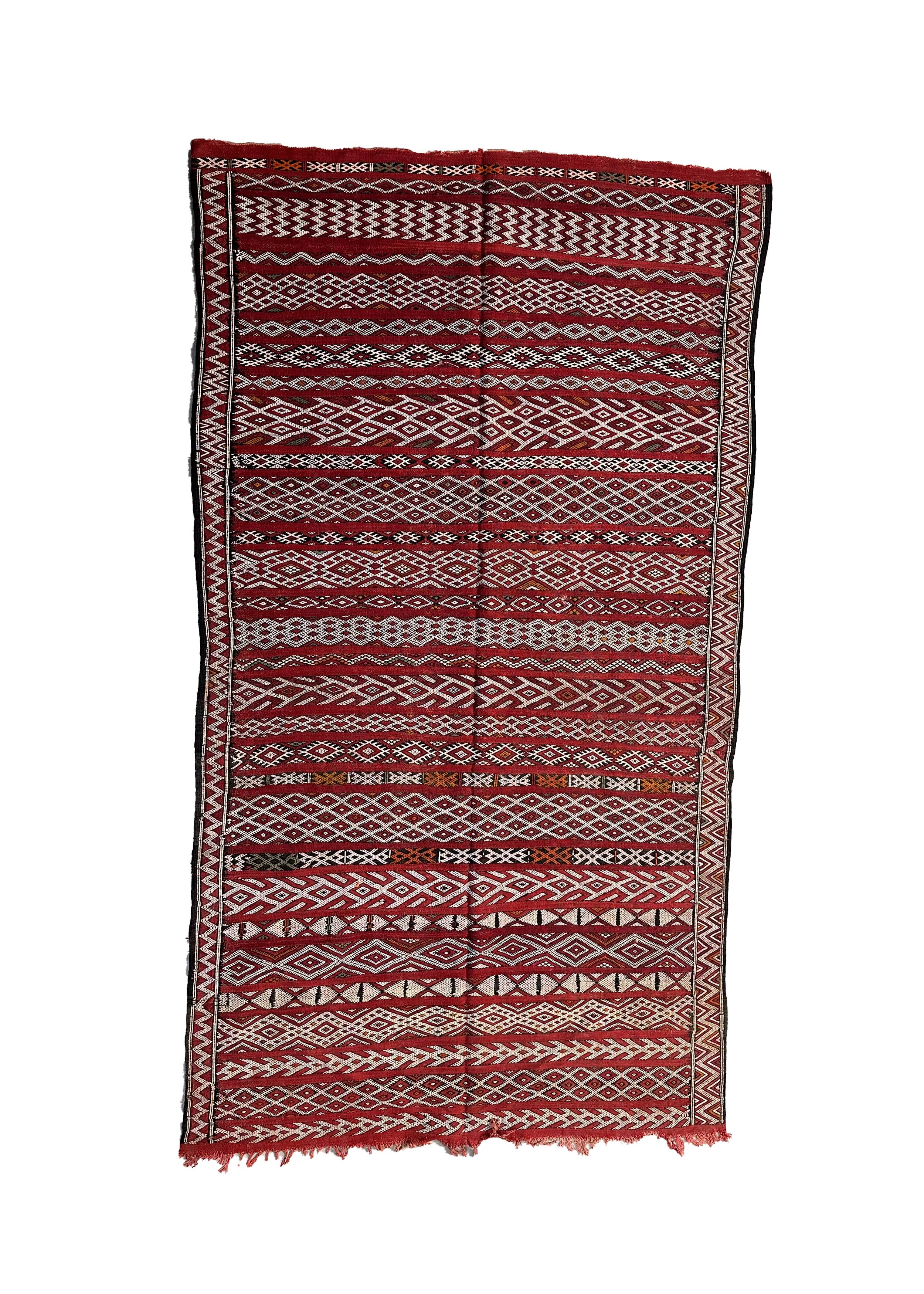 Moroccan Kilim Zemmour Rug - 290 x 157 cm