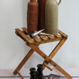 Folding wooden stool