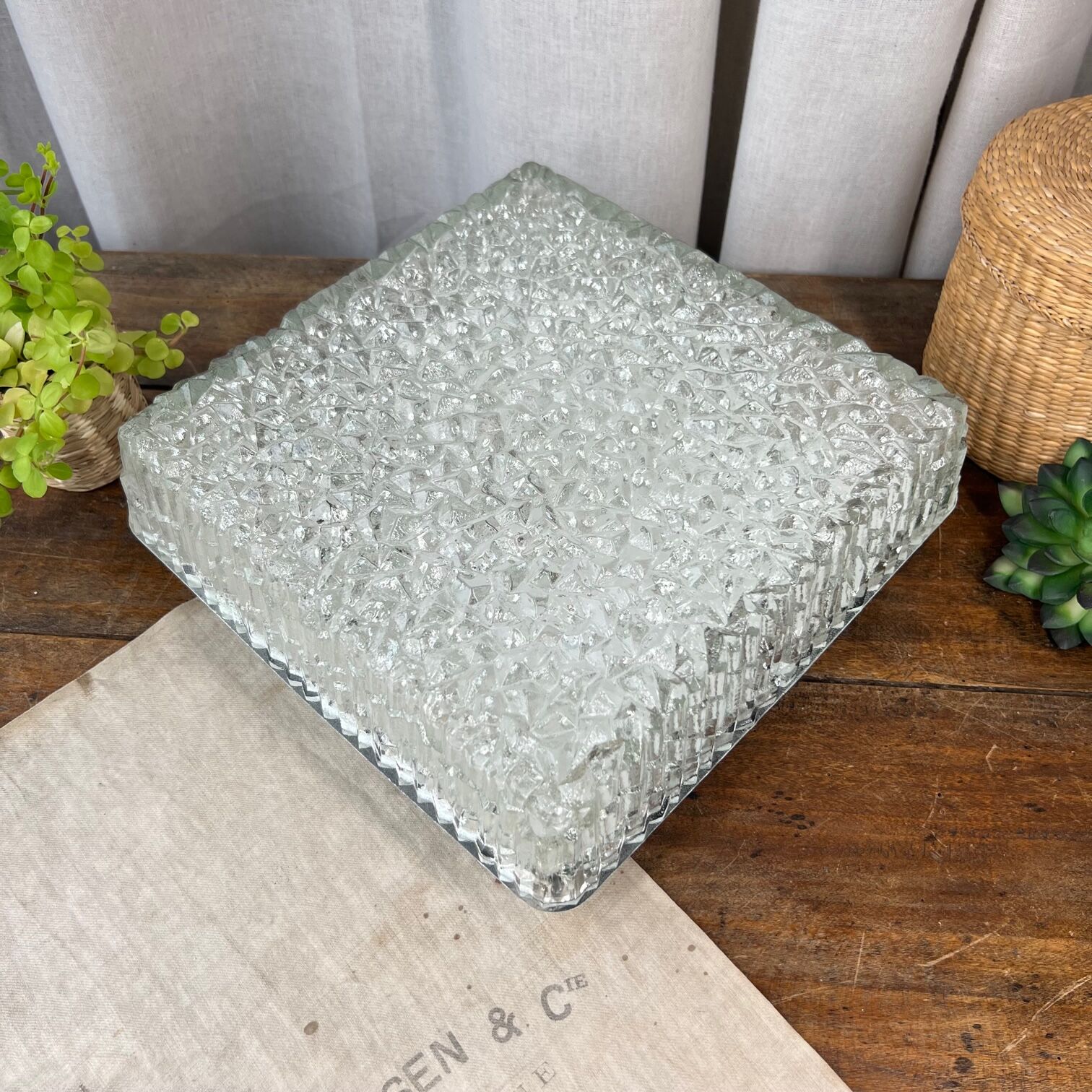 Vintage holophane ceiling lamp