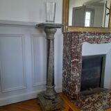 Pair of 19th century green marble columns