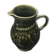 Former pitcher sarreguemines green ceramics 70s vintage
