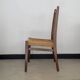 8 wooden chairs with woven rope, 1950s