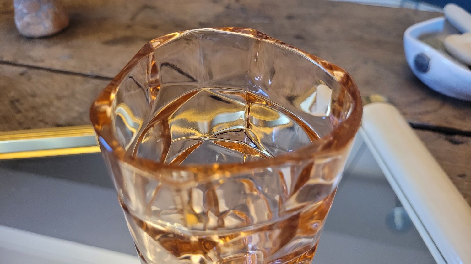Vase ambré années 60