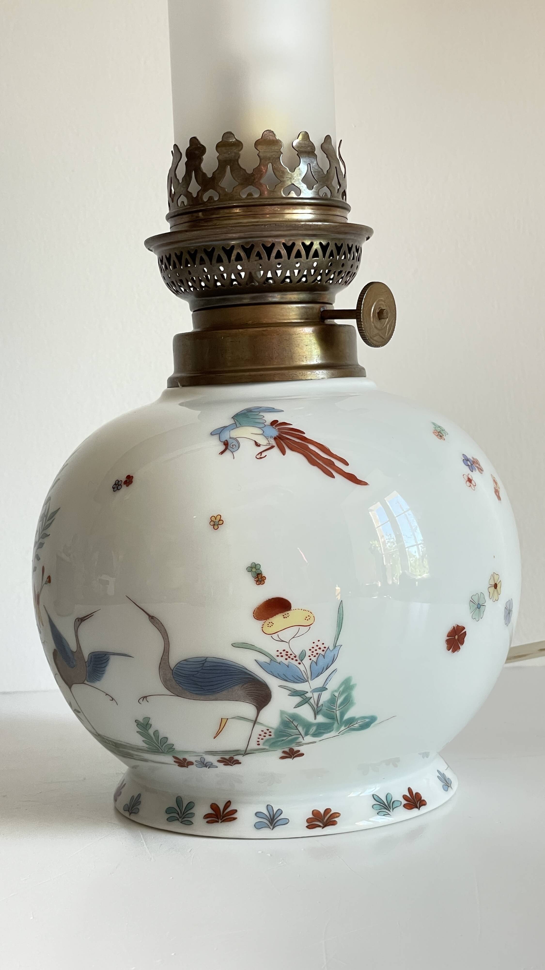 Limoges porcelain lamp France