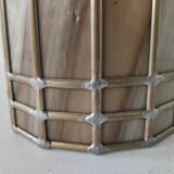 Vintage glass and metal lamp, 70s