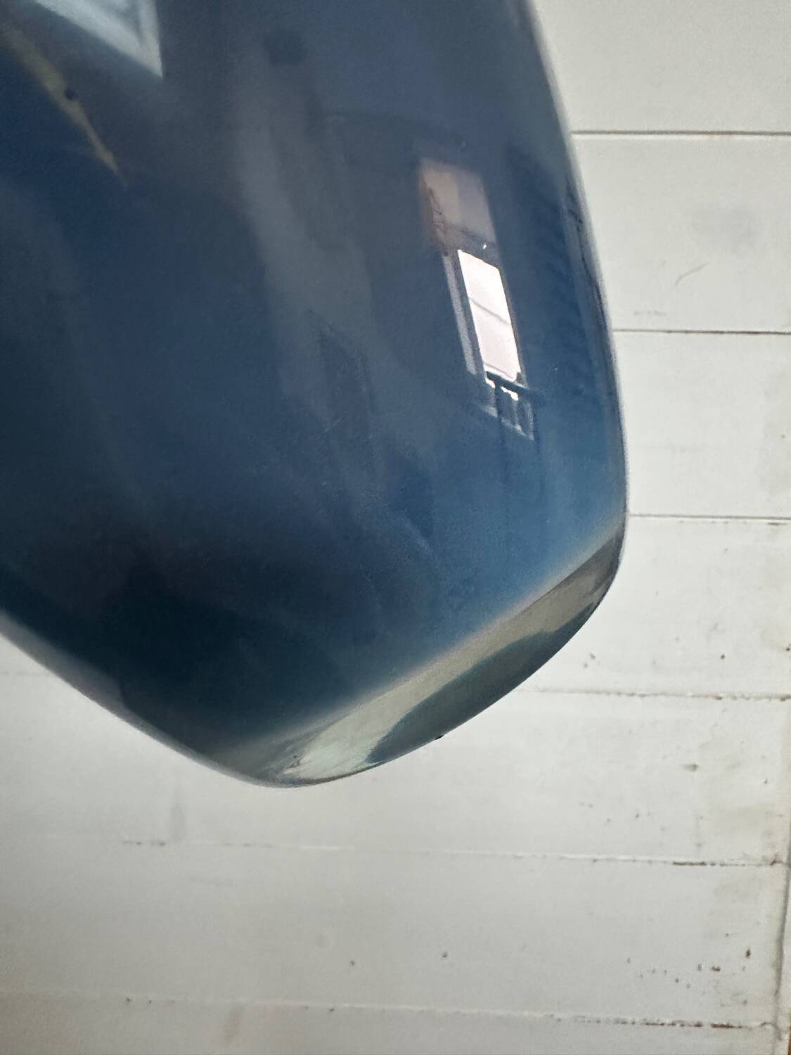 Large blue glass vase