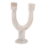 Moroccan candle holder in carved stone, 1970s