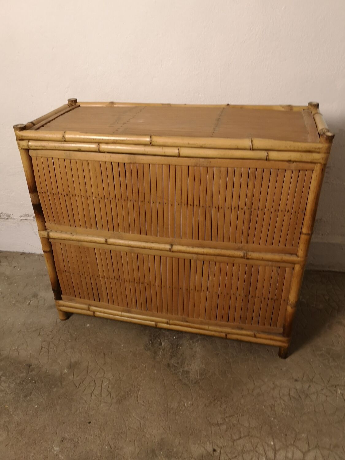 Rattan bamboo cabinet