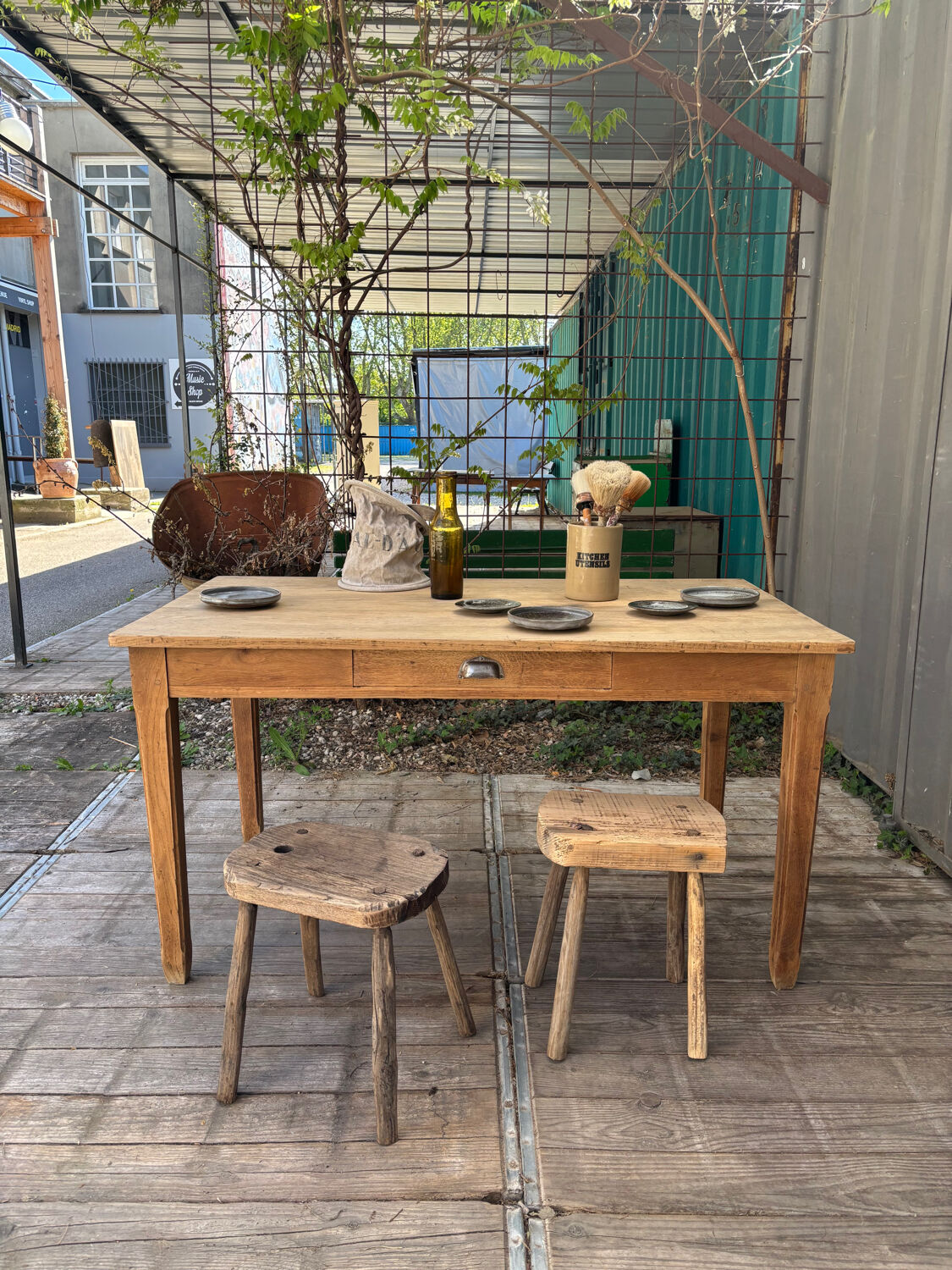 Oak farmhouse table