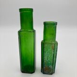Set of two green vials