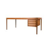 Mid-century modern teak desk by Torbjørn Afdal for Bruksbo, 1960s