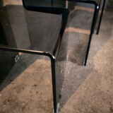 3 nesting coffee tables in smoked glass