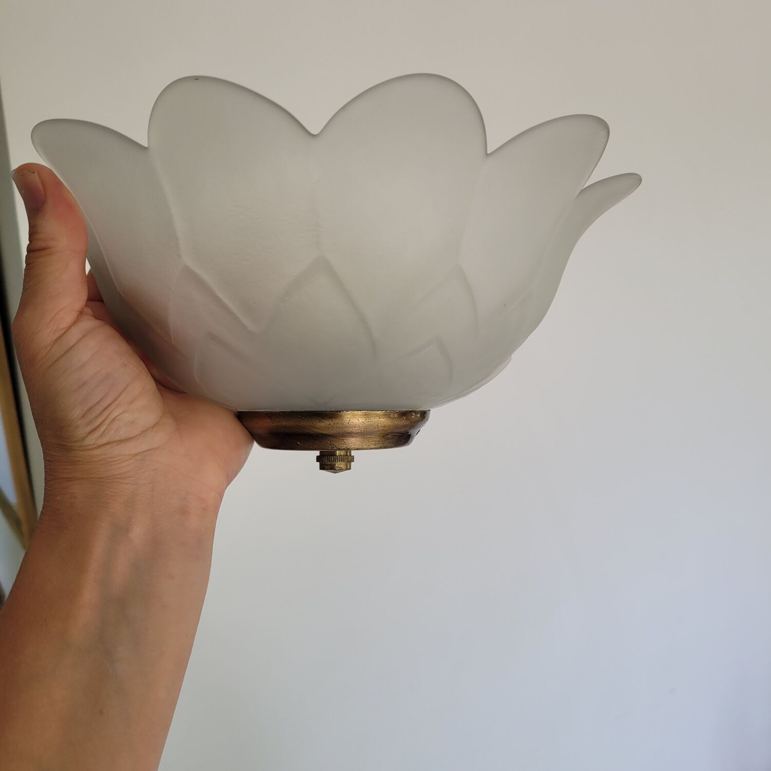 Pair of wall sconces tulip frosted glass.