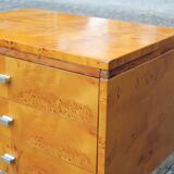 Rare pair of bedside tables in elm burl - 1970