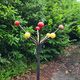Atomic coat rack in metal and wooden balls / 1950s