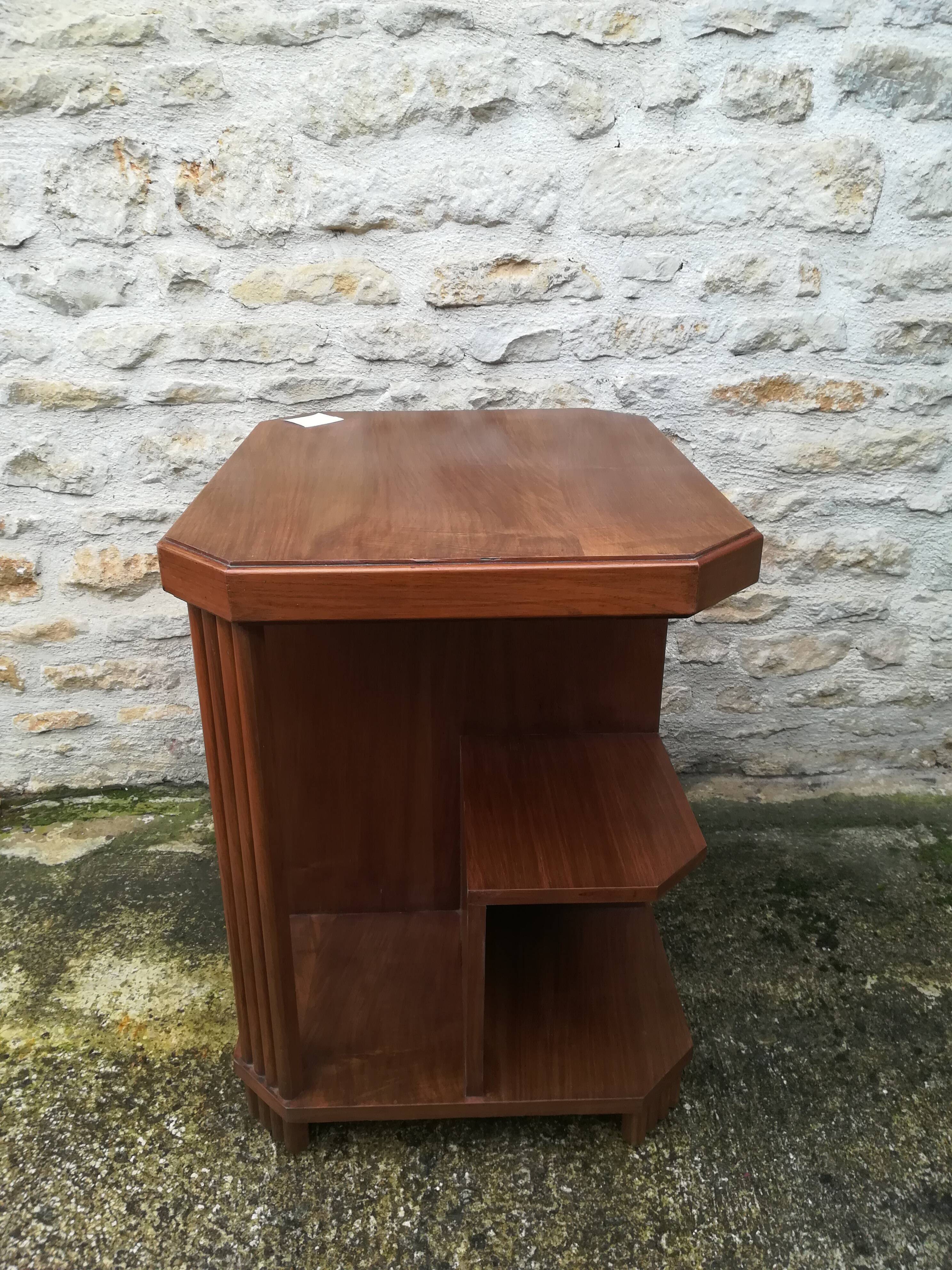 Table service art deco table in walnut