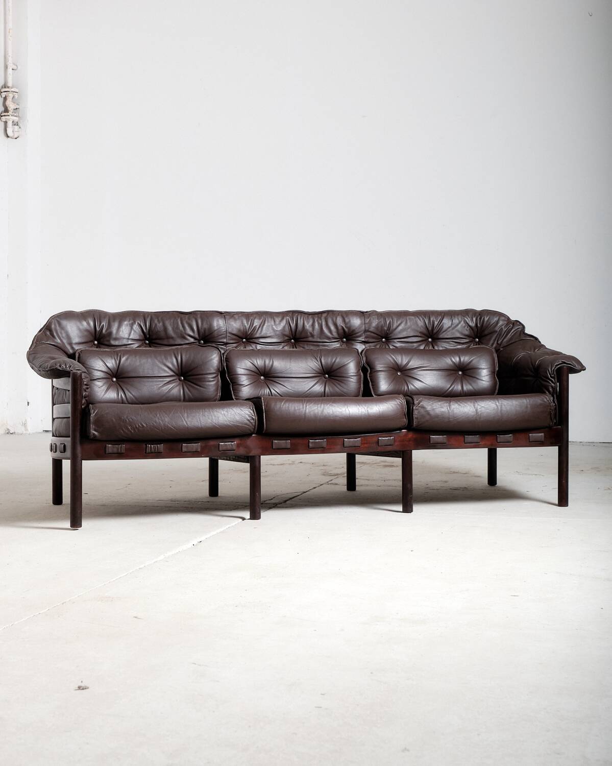 Canapé en cuir par Arne Norell pour Coja, Suède, années 1970