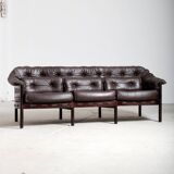 Canapé en cuir par Arne Norell pour Coja, Suède, années 1970