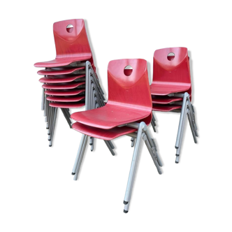 Set of Galvanitas S30 chairs, 1980s, Netherlands.