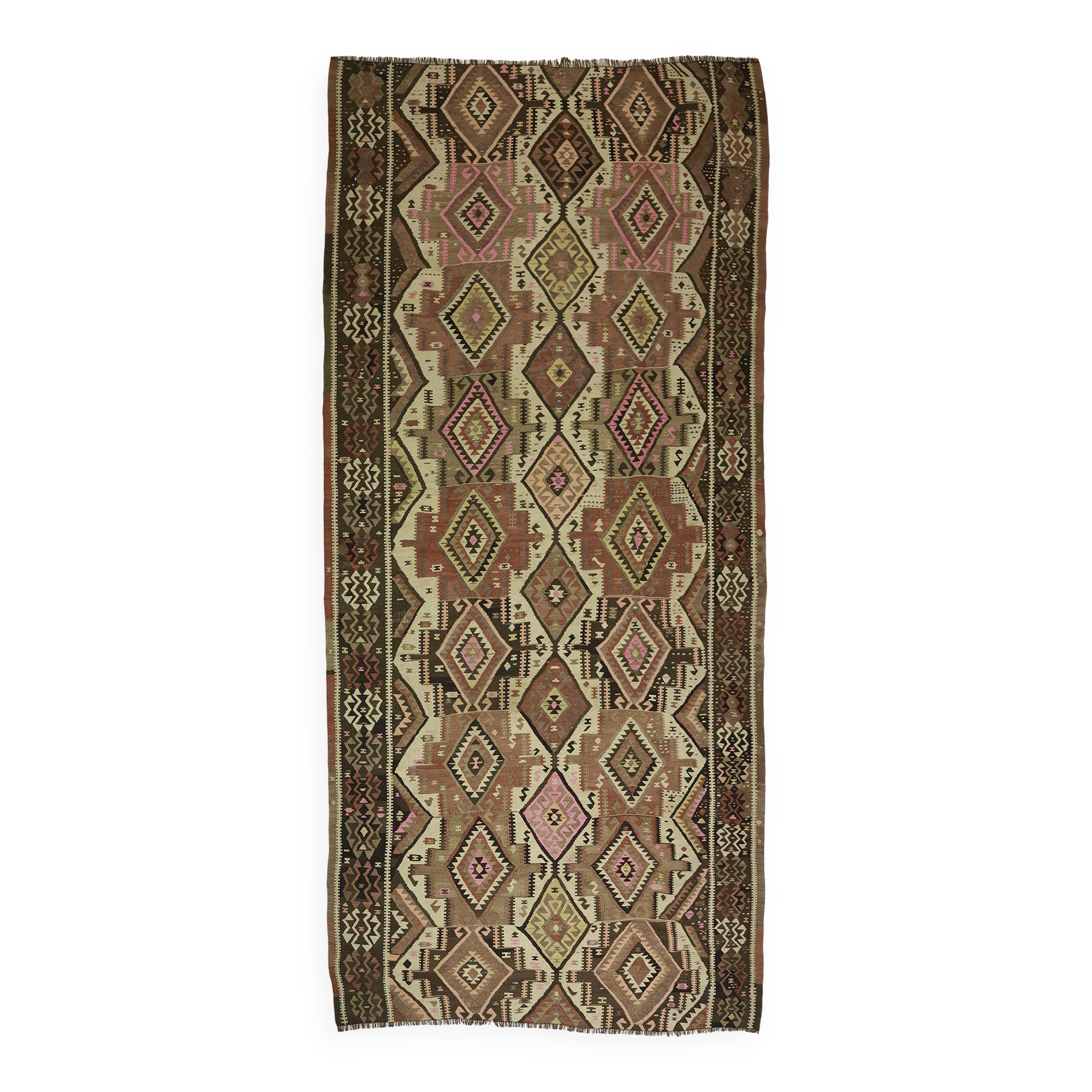 Kilim Kars Anatolia 168x360 cm Fertility Pattern Handwoven Vintage