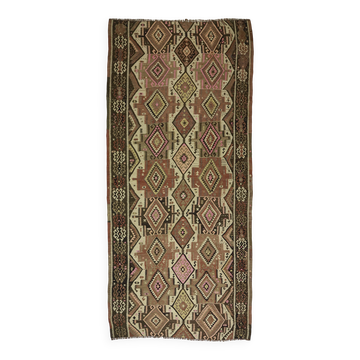Kilim Kars Anatolia 168x360 cm Fertility Pattern Handwoven Vintage