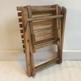 Wooden folding stool