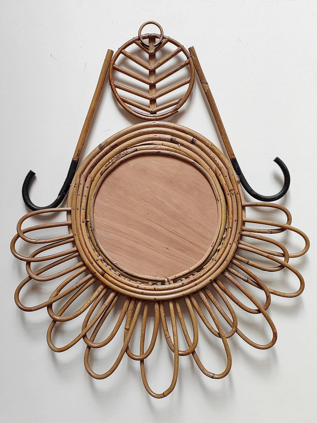 Miroir demi soleil roseaux