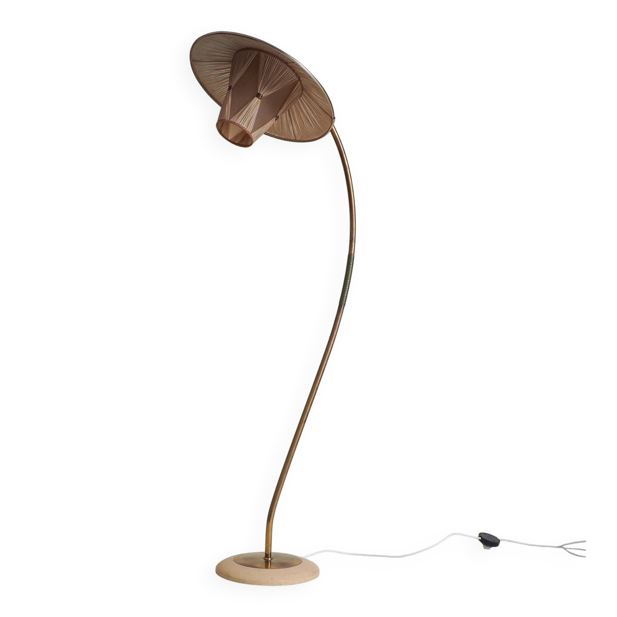 50s floor lamp with pleated shade