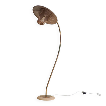 50s floor lamp with pleated shade
