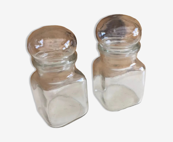 Pots en verre vintage
