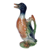 Pichet céramique canard col vert vintage