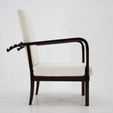 1940s Restored Beech Adjustable Armchair ,Czechoslovakia