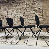 Set of 4 vintage design ergonomic chairs