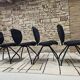 Lot 4 chaises ergonomiques design vintage