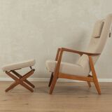 ROCK SIËSTA armchair with ottoman, Adolf Relling & Torbjørn Bekken