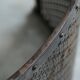 Half-moon antique wrought iron fire screen from the 19th century.