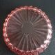 Chiseled pink glass salad bowl