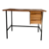 Desk with 2 drawers, leather top, Havana, 1950.