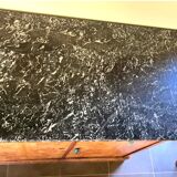 Importante enfilade en loupe de thuya XIX eme.plateau de marbre