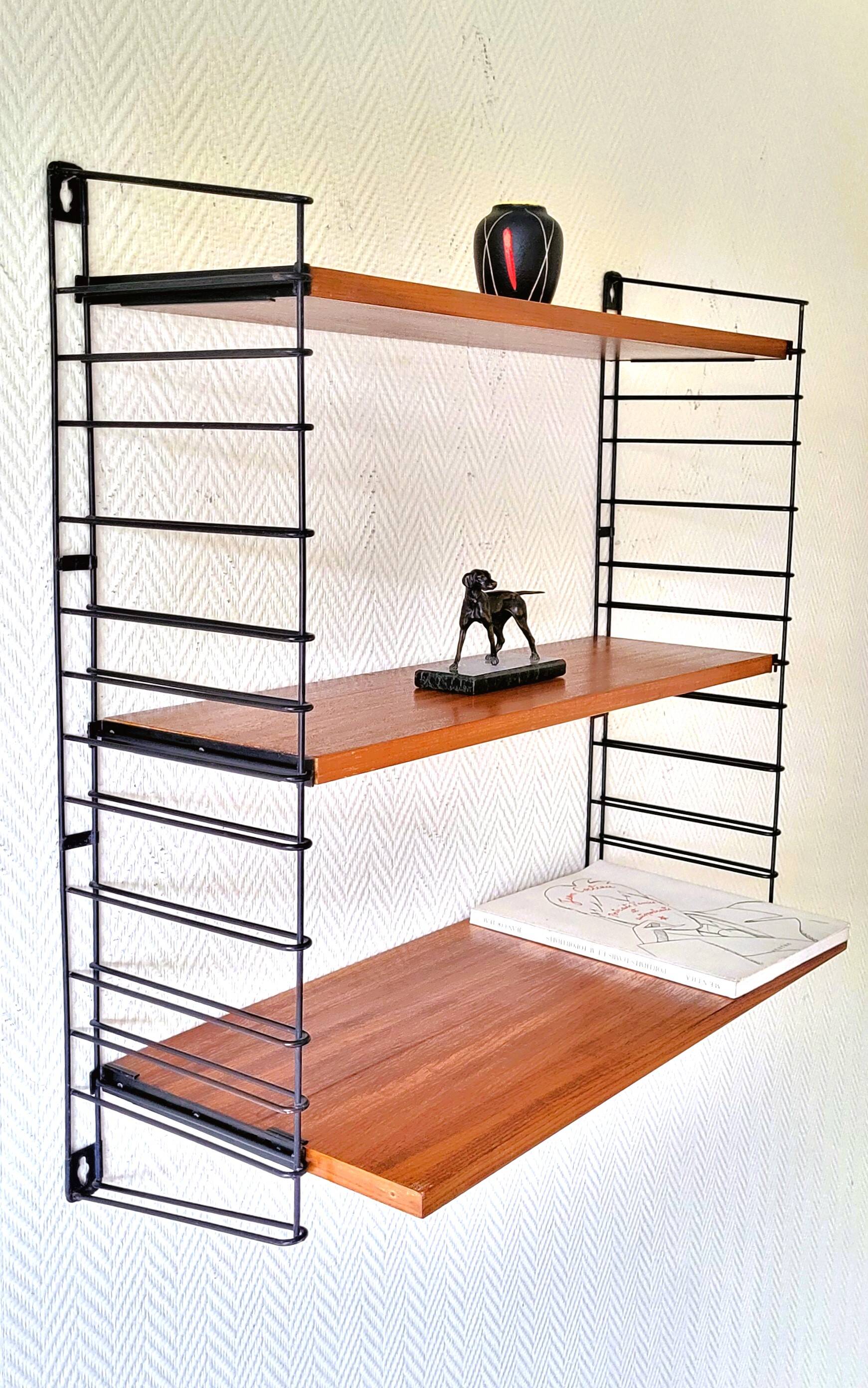 Tomado teak shelf + board bureua vintage 70'